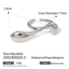 18KG chunky geometric design stainless steel rings