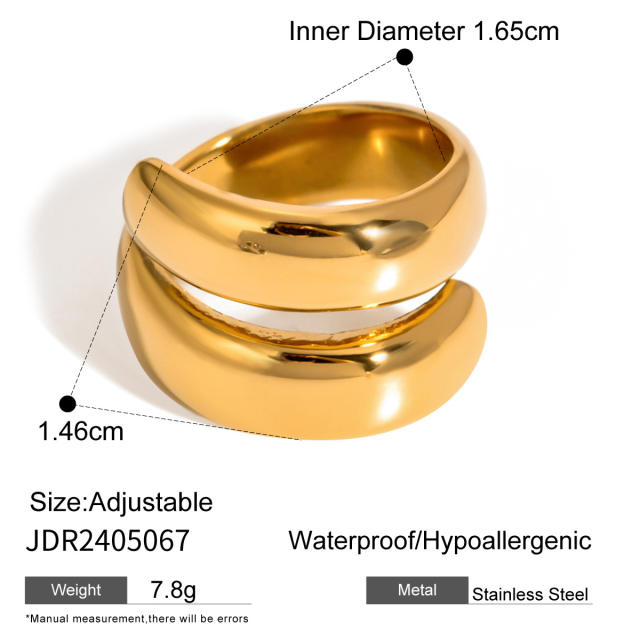 18kg Chunky easy match stainless steel finger rings