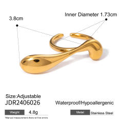 18KG chunky geometric design stainless steel rings