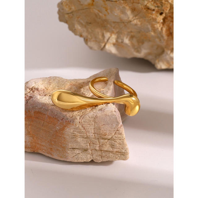 18KG chunky geometric design stainless steel rings