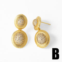Chunky real gold plated copper drop earrings