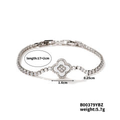 Korean fashion clover tennis chain bracelet