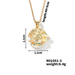 Dainty colorful glass crystal pendant evil eye necklace