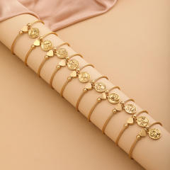 18KG stainless steel zodiac charm bangle