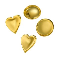 Concise geometric round heart stainless steel earrings rings