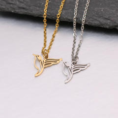 Dainty cute animal pendant stainless steel necklace