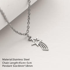 Dainty evil eye sun star pendant stainless steel necklace