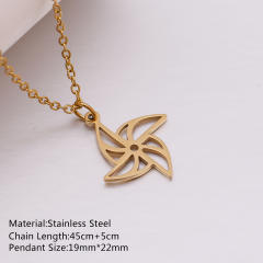 Dainty evil eye sun star pendant stainless steel necklace