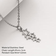 Dainty evil eye sun star pendant stainless steel necklace