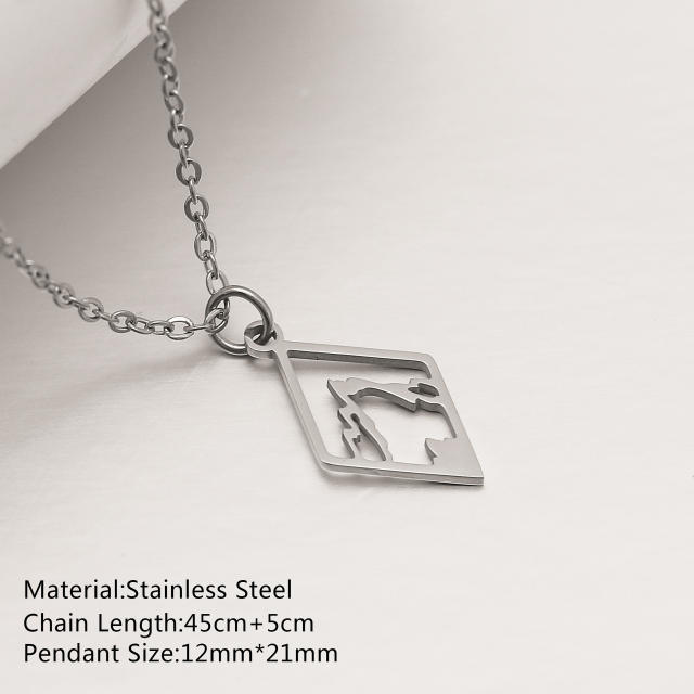 Dainty evil eye sun star pendant stainless steel necklace