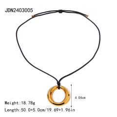 18KG chunky heart hollow heart pendant stainless steel necklace
