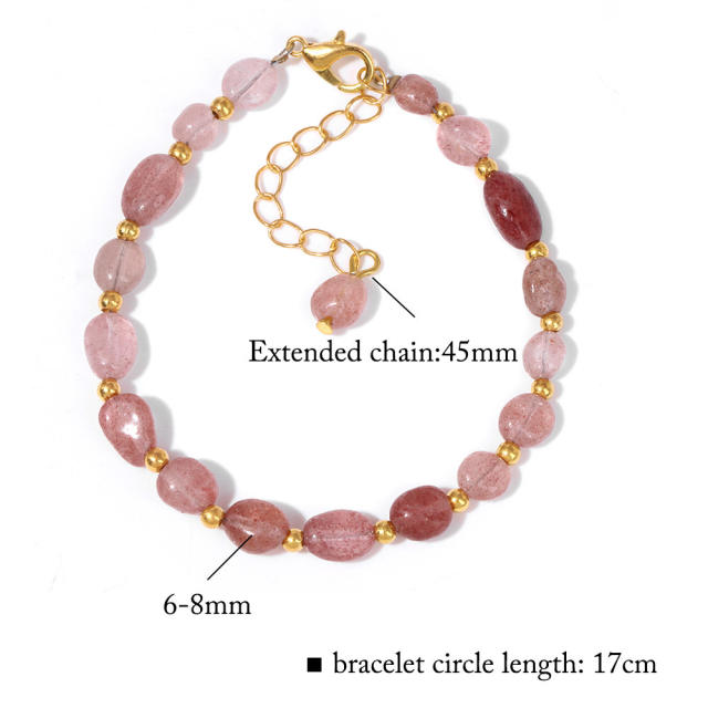 Natural stone colorful bead bracelet for friend