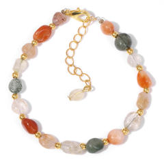 Natural stone colorful bead bracelet for friend