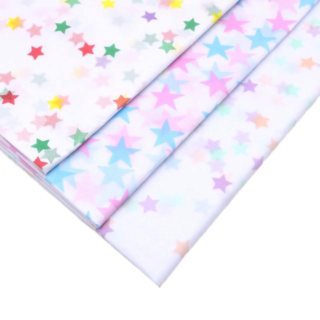 50*35cm 20pcs colorful star polka dot tissue gift wrap paper