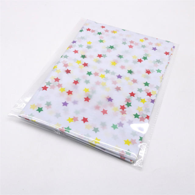 50*35cm 20pcs colorful star polka dot tissue gift wrap paper