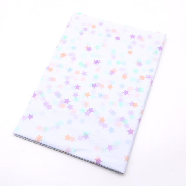 50*35cm 20pcs colorful star polka dot tissue gift wrap paper