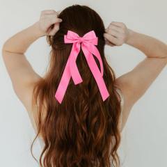 Elegant two layer bow sweet french barrette hair clips