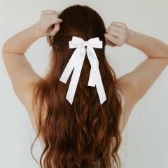 Elegant two layer bow sweet french barrette hair clips