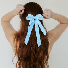 Elegant two layer bow sweet french barrette hair clips