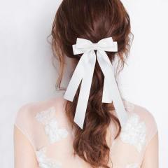 Elegant two layer bow sweet french barrette hair clips
