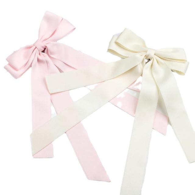 Elegant two layer bow sweet french barrette hair clips