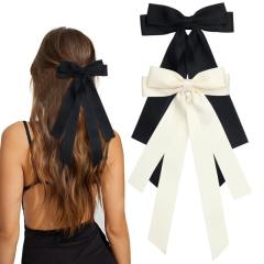 Elegant two layer bow sweet french barrette hair clips