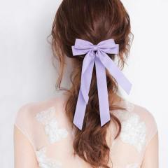 Elegant two layer bow sweet french barrette hair clips