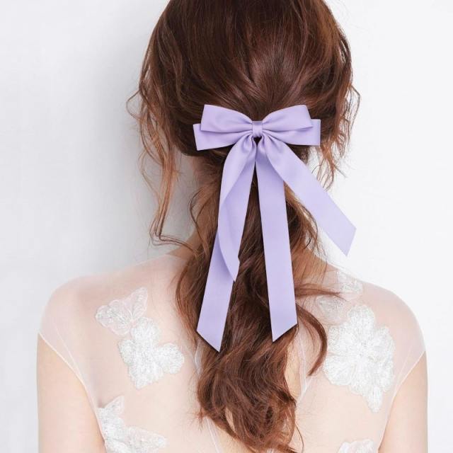 Elegant two layer bow sweet french barrette hair clips