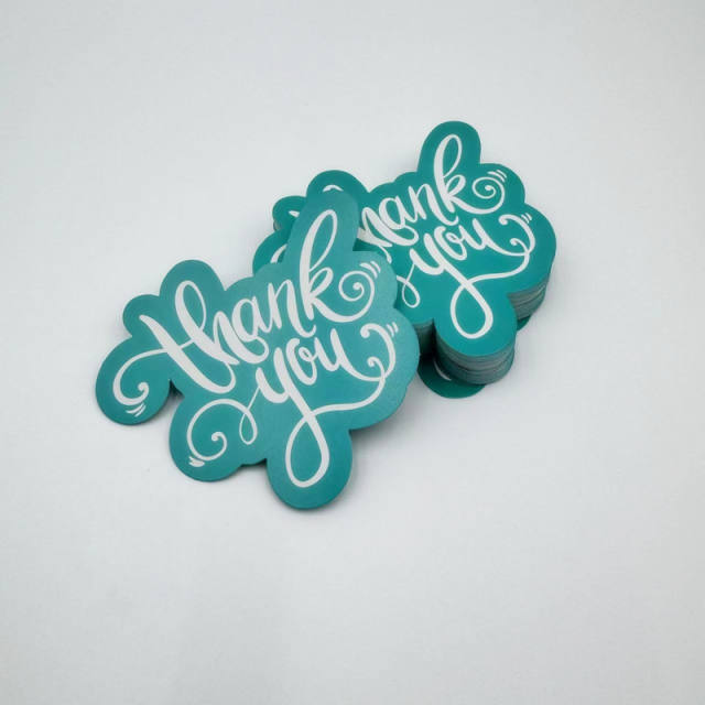 50pcs unique green color thank you card gift card