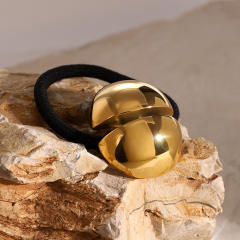 Chunky ball stainless steel hair ties