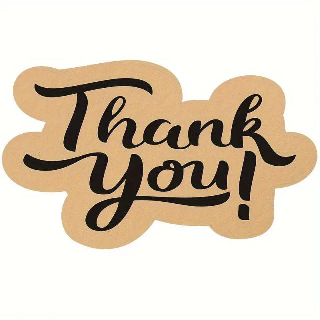 50pcs 2.1inch *3.5 inch kraft paper thank you card gift card