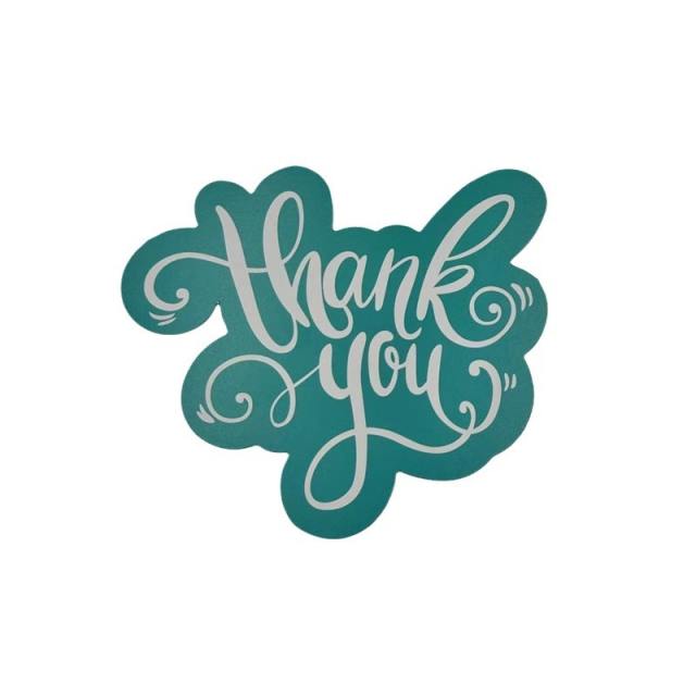 50pcs unique green color thank you card gift card