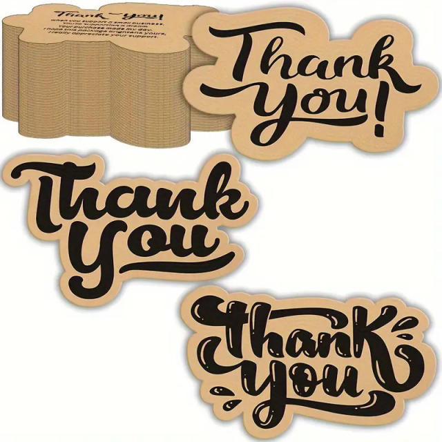 50pcs 2.1inch *3.5 inch kraft paper thank you card gift card