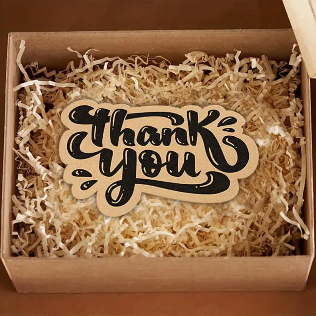 50pcs 2.1inch *3.5 inch kraft paper thank you card gift card