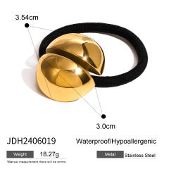Chunky ball stainless steel hair ties