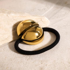Chunky ball stainless steel hair ties