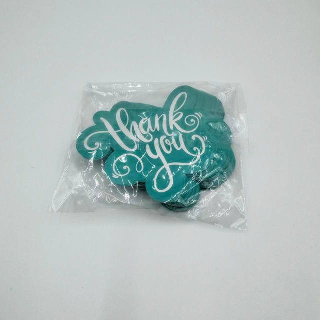 50pcs unique green color thank you card gift card