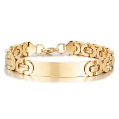 Hiphop stainless steel bracelet for men engrave letter design