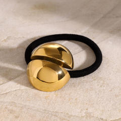 Chunky ball stainless steel hair ties