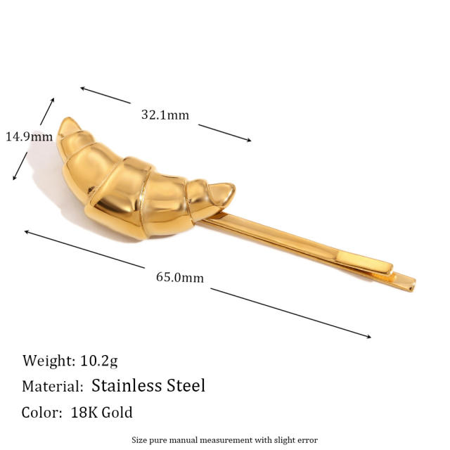 18KG personality Croissant stainless steel hair clips bobby pins