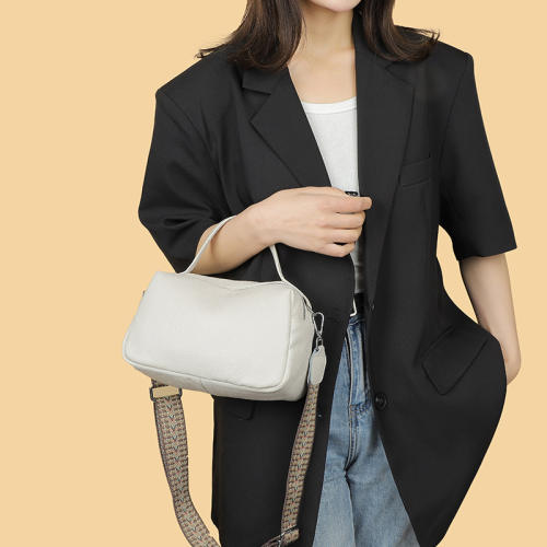 Vintage easy match large size Cowhide leather women Boston Bag