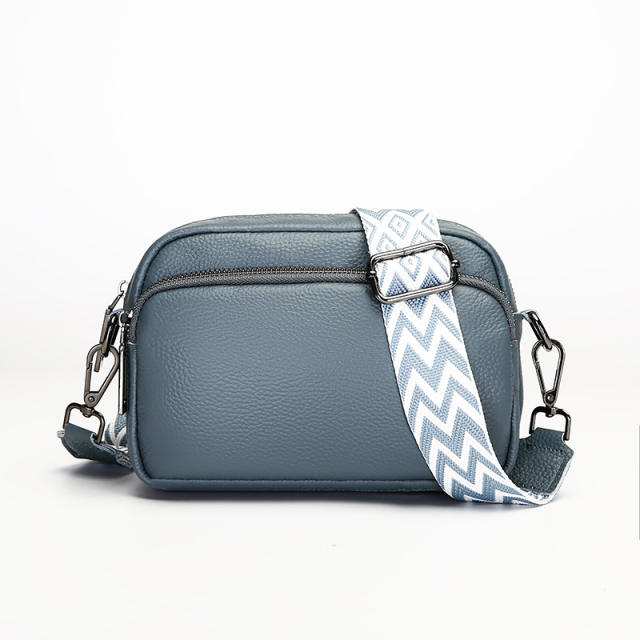 Popular Cowhide leather small size women crossbody bag