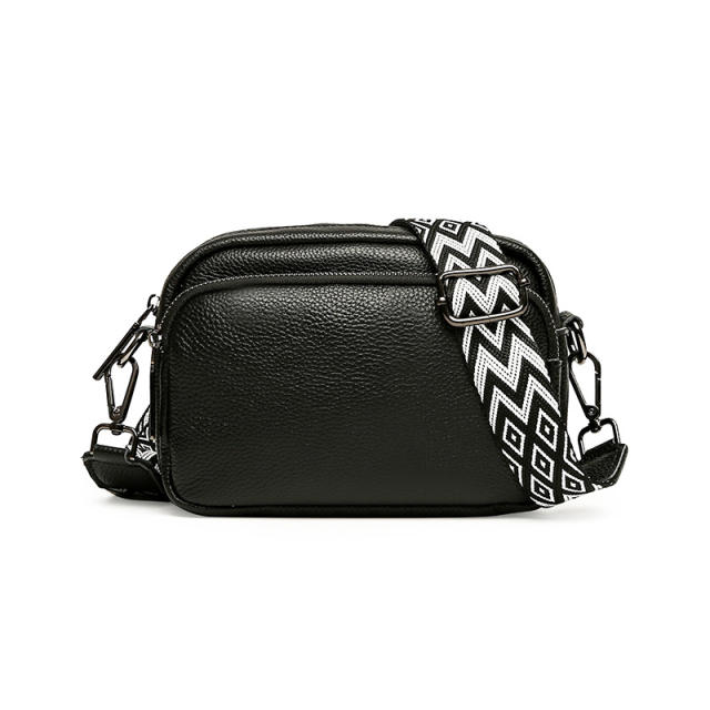 Popular Cowhide leather small size women crossbody bag