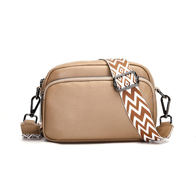 Popular Cowhide leather small size women crossbody bag