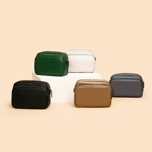 Popular Cowhide leather small size women crossbody bag