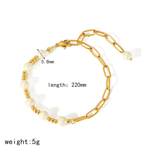 18KG stainless steel chain diamond bracelet collection
