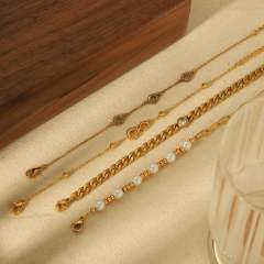 18KG stainless steel chain diamond bracelet collection