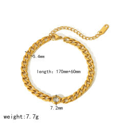 18KG stainless steel chain diamond bracelet collection