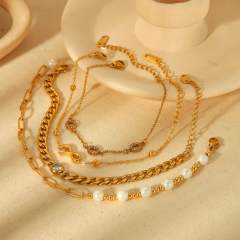 18KG stainless steel chain diamond bracelet collection