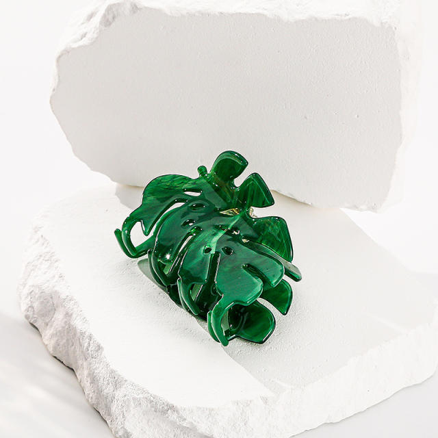 Summer beach trend Palm leaves Acetate hair claw clips 8cm